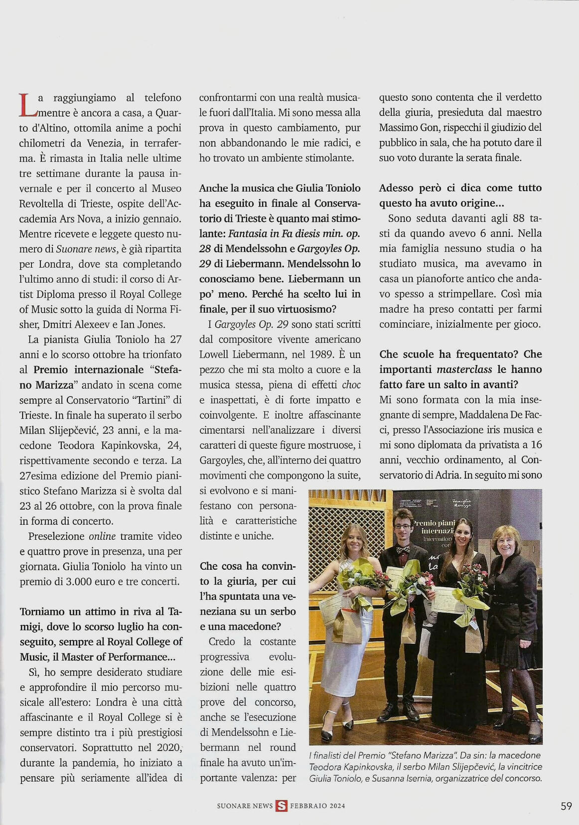 🥈 ㅤ ㅤConcorso "Stefano Marizza" – Concerto pubblico della fase finale 26 ottobre 2023 Sala Tartini del Conservatorio di Trieste, Italia J. S. Bach A. Skrjabinㅤㅤㅤㅤㅤㅤㅤㅤㅤㅤㅤㅤ