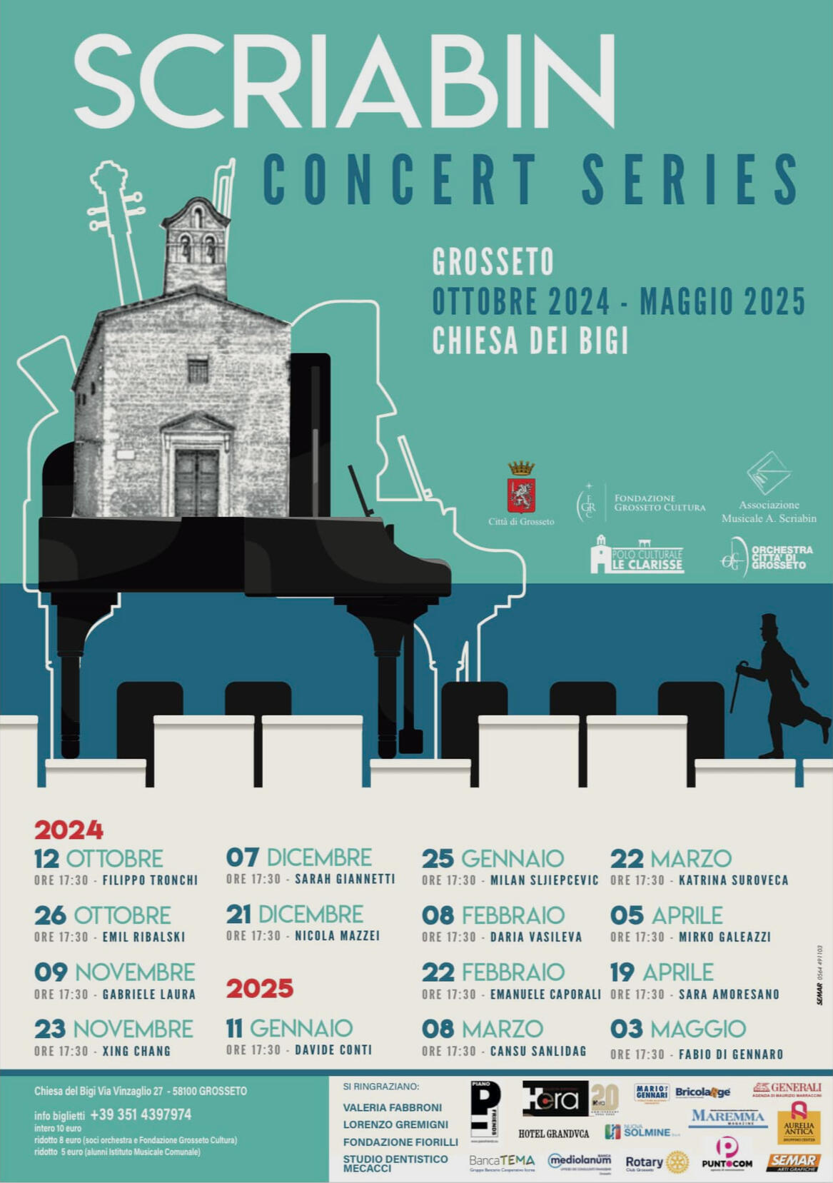 Recital solistico Scriabin Concert Series 25 gennaio 2025 Grosseto, Italia R. Schumann C. Debussy A. Skrjabin S. Prokofievㅤㅤㅤㅤㅤㅤㅤㅤㅤㅤㅤㅤㅤㅤㅤㅤㅤㅤㅤㅤㅤㅤㅤㅤㅤㅤㅤㅤㅤㅤㅤㅤㅤ