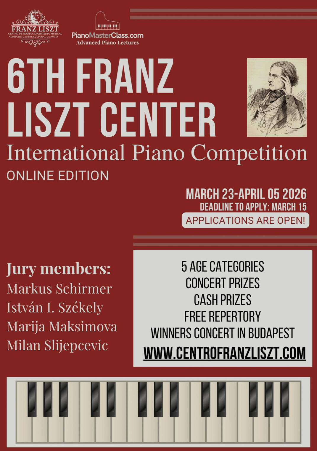 Jury Member International Piano Competition “Franz Liszt Center” 20 April – 04 May 2026 La Nucía, Spainㅤㅤㅤㅤㅤㅤㅤㅤㅤㅤㅤㅤㅤㅤㅤㅤㅤㅤㅤㅤㅤㅤㅤㅤㅤㅤㅤㅤㅤㅤㅤㅤㅤㅤㅤㅤㅤㅤㅤㅤㅤㅤㅤㅤㅤㅤㅤㅤㅤ
